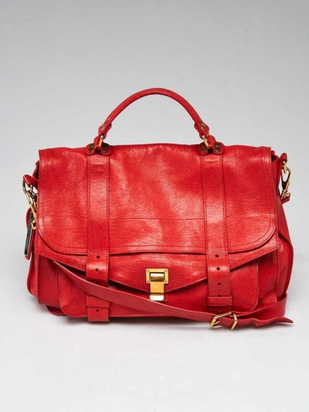 Proenza Schouler Red Leather Large PS1 Satchel Bag